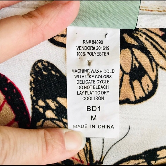 Sara Morgan Butterfly Blouse M - Picture 5 of 7